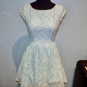 dillards b darlin lace light blue dress